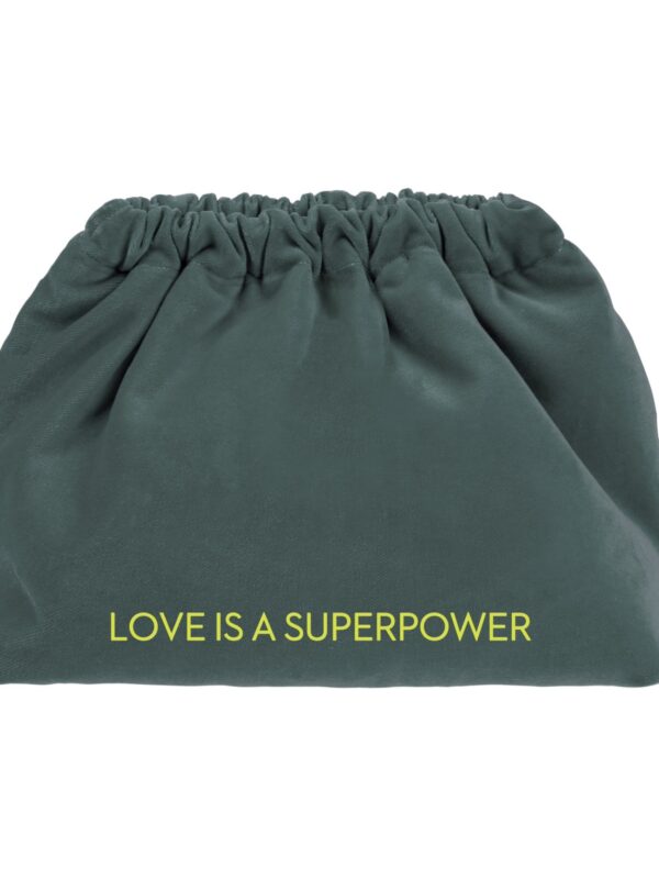 Love Is A Superpower – Velvet Clutch Bag