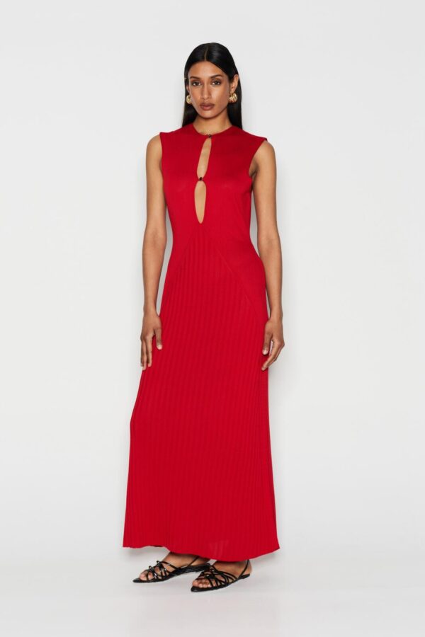 Temptation Knitwear Dress Red - Image 2