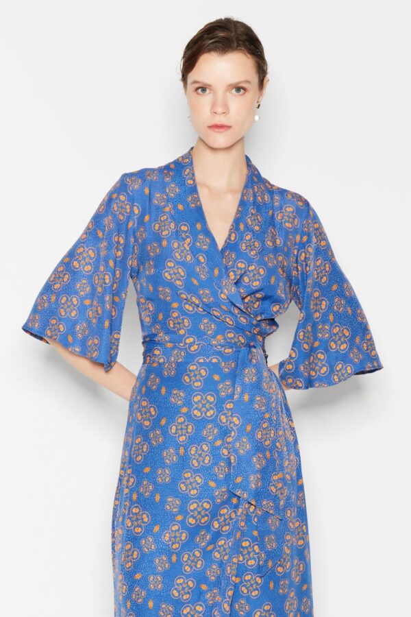 Oceana wrap Dress Blue - Image 3