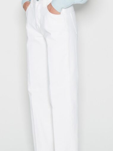 Aquamarine Denim Pants White - Image 3