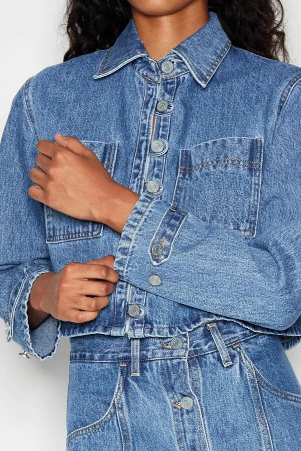 Denim Crew Jacket Blue - Image 2