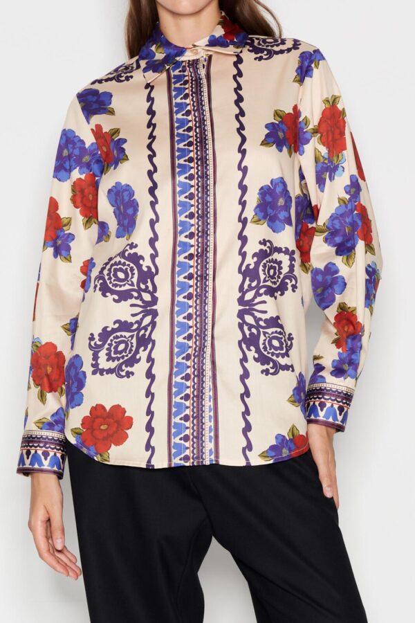 Floral Fiction Shirt Cream - Image 3