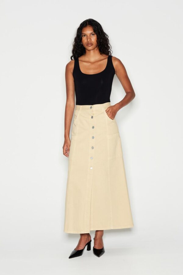 Denim Crew Skirt Beige