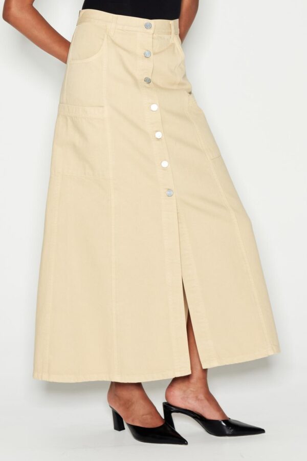 Denim Crew Skirt Beige - Image 2