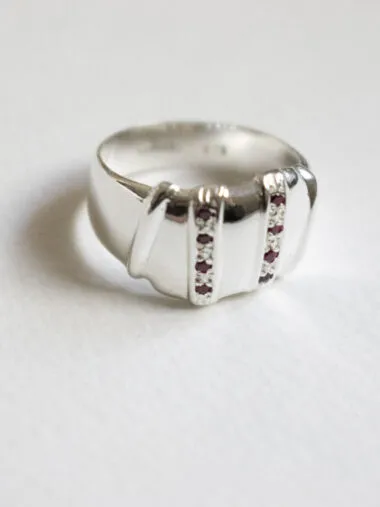 Ring no13 (silver/lustre ) SIZE 56 - Image 2