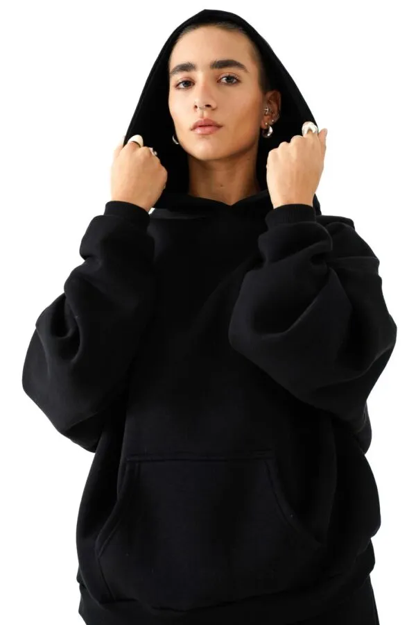 Unisex oversized hoodie bs  (black) - Image 5