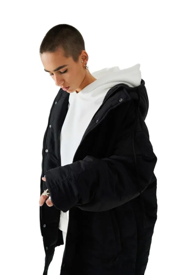 Oversized capitone coat - Image 5