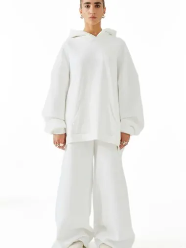 Unisex oversized hoodie bs  (off white) - Image 3
