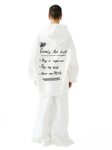 Unisex oversized hoodie bs  (off white) - Image 4