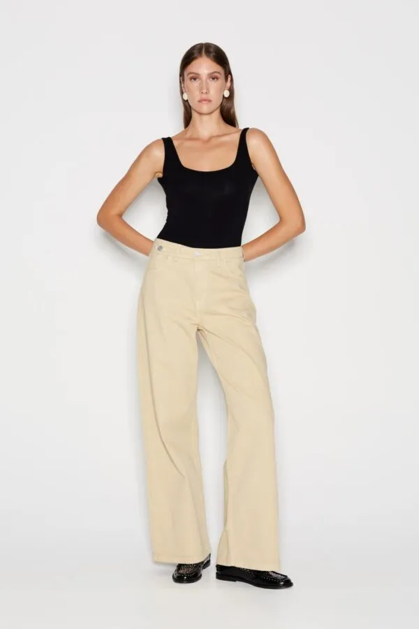 Denim Crew Pants Beige - Image 2