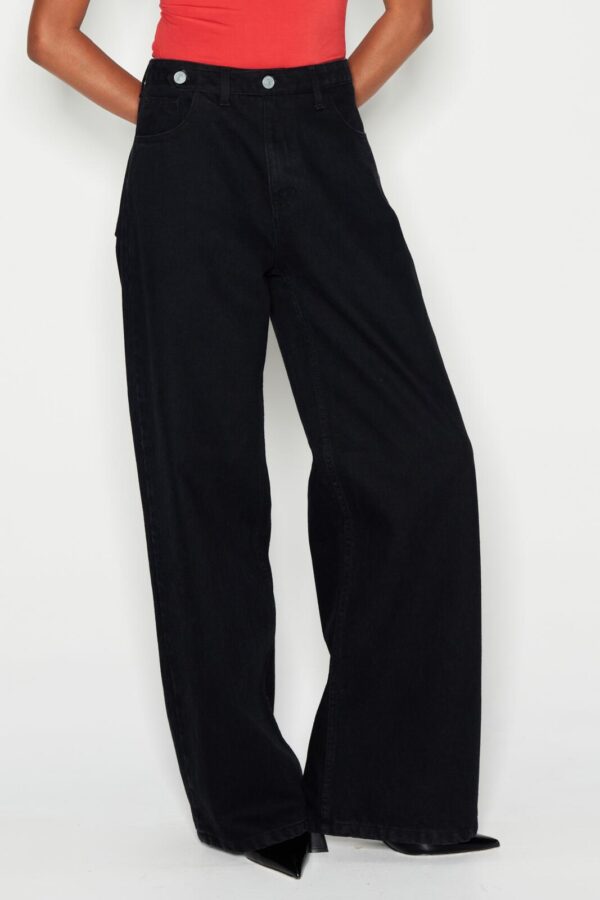 Denim Crew Pants Black