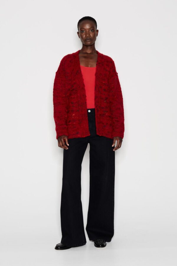 Candy Bar Cardigan Red - Image 2