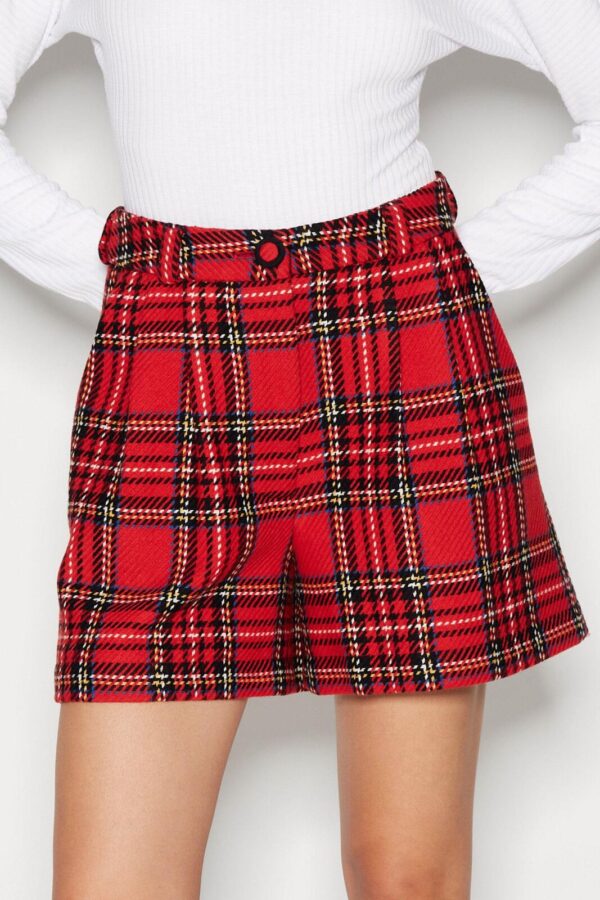 Mods Remake Shorts Check Red