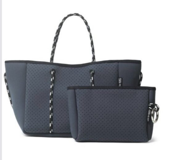 MINI TOTE grey blue