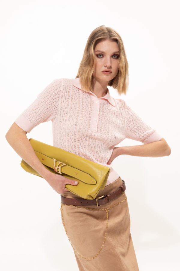 PINK POLO KNITTED TSHIRT - Image 2