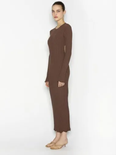 Hidden Gem Knitted Dress Brown - Image 2