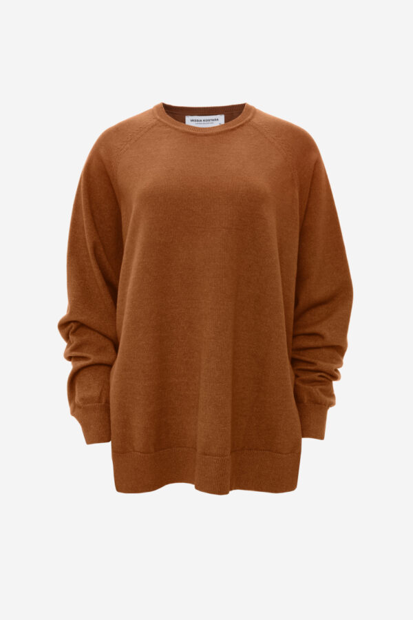 BROWN KNIT SWEATER
