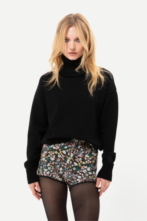 BLACK KNIT TURTLENECK - Image 2