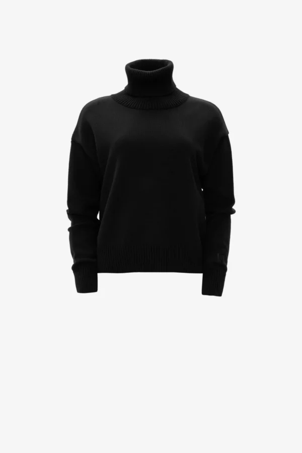 BLACK KNIT TURTLENECK