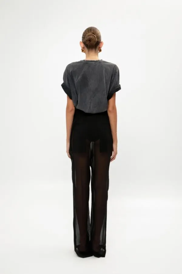 BLACK SHEER PANTS - Image 2