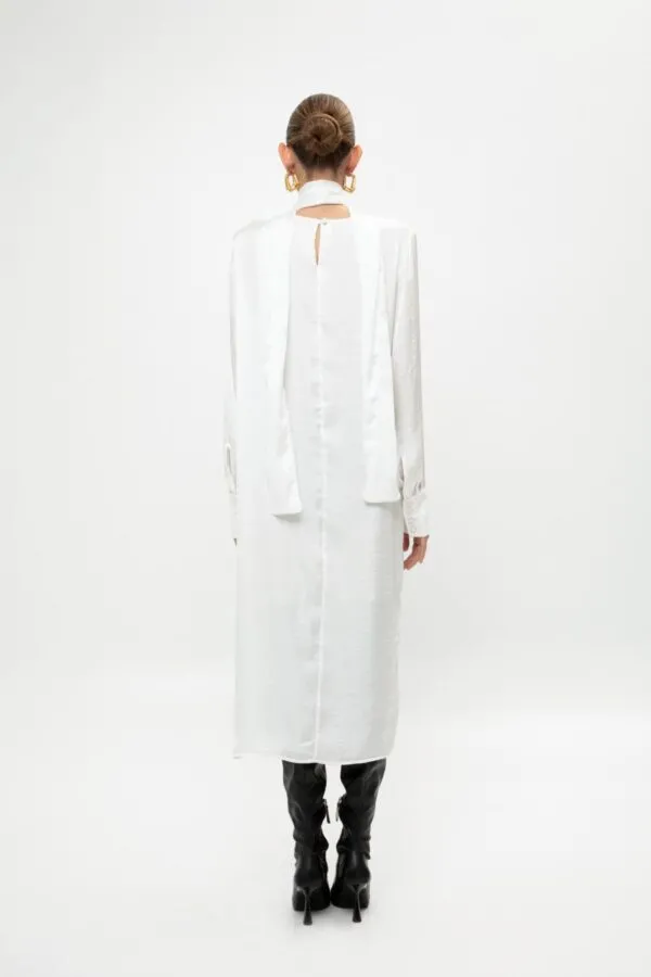 WHITE MIDI DRESS - Image 2