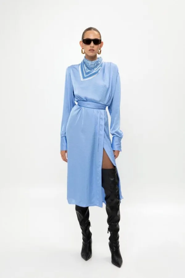 INDIGO MIDI DRESS - Image 2
