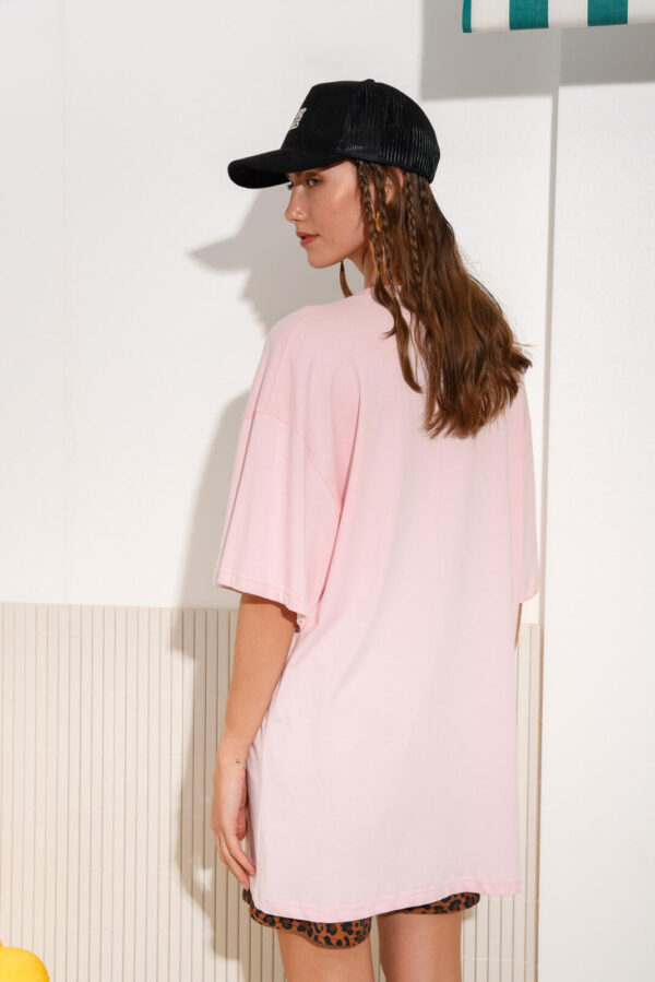 lime oversized t-shirt (pink) - Image 3