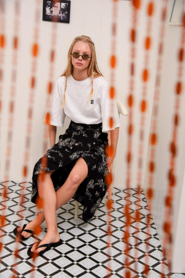 mi luv yuh wrap skirt (black) - Image 4